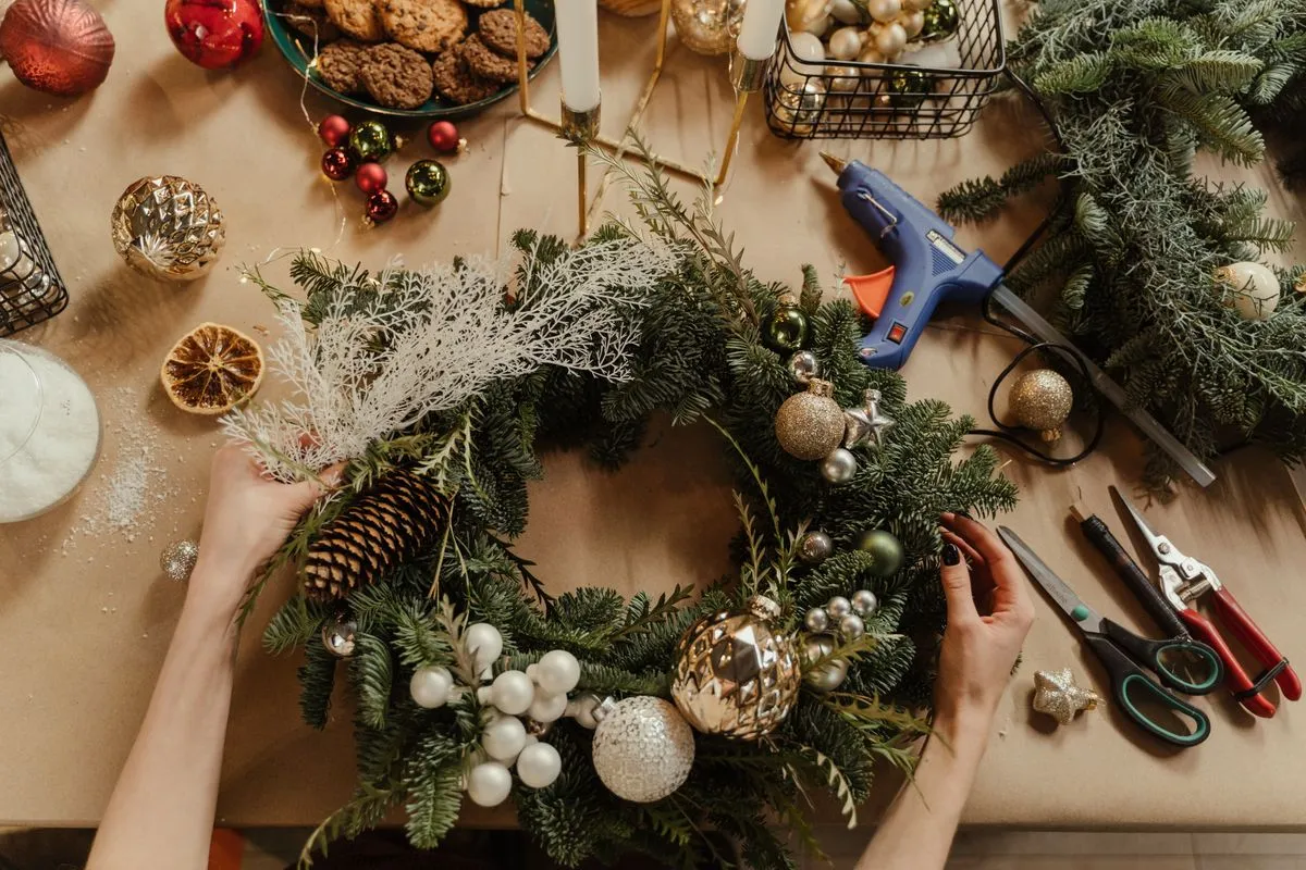 Adventskranz-Set zum Selbermachen mit Naturmaterialien